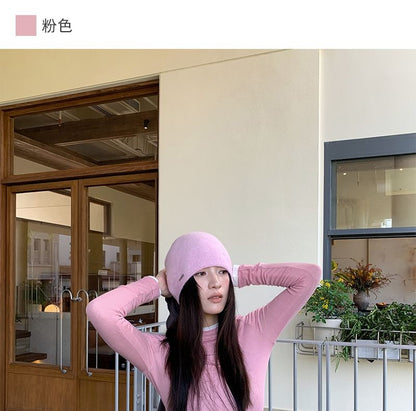 Crewneck Long-Sleeve Solid T-Shirt