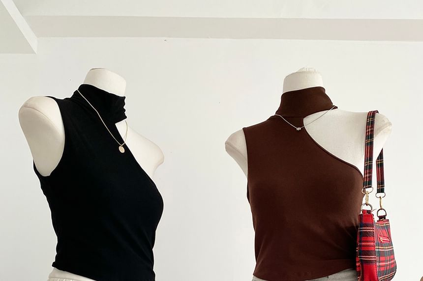Asymmetrical Halter-Neck Top