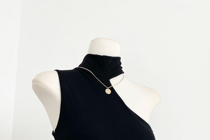 Asymmetrical Halter-Neck Top