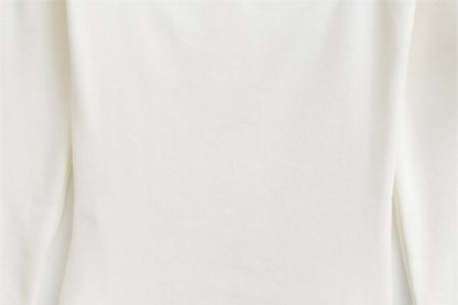Frill Trim Scoop Neck Lace Crop T-Shirt