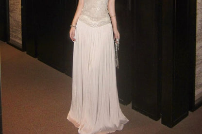 Halter Neck Lace A-Line Evening Gown