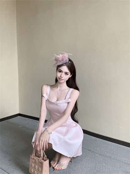 Sleeveless Plain Mini A-Line Evening Dress