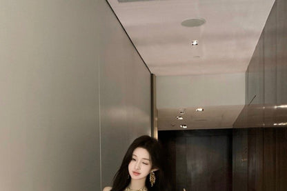 Sleeveless Rhinestone Mini Bodycon Evening Dress