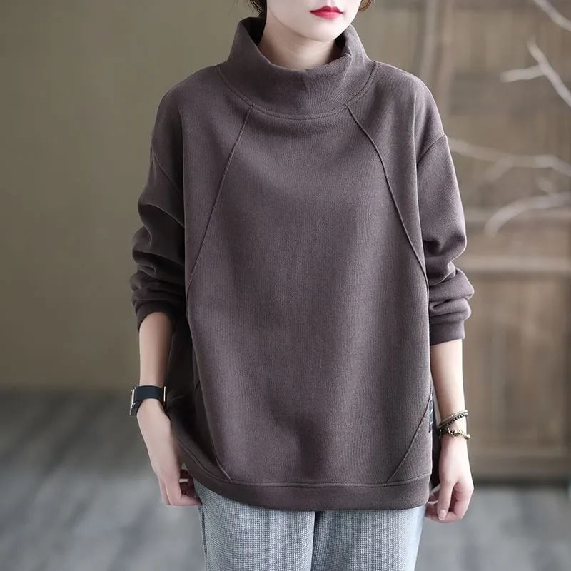 Mock-Neck Sweatshirt