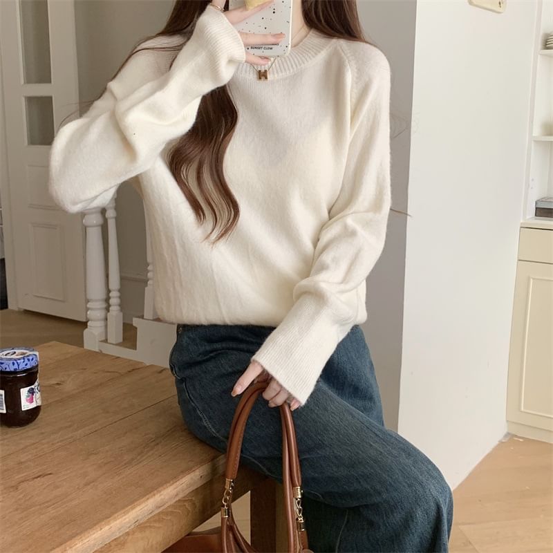 Classic Crewneck Knit Sweater