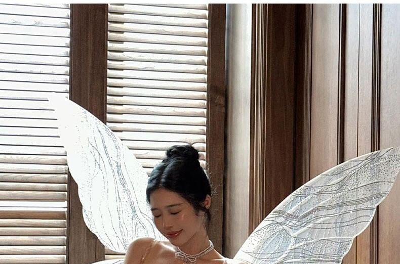 Strapless Rhinestone Glitter Mini A-Line Party Dress