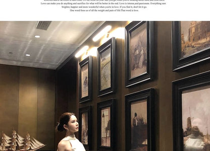 Halter Neck Plain Open Back A-Line Evening Gown