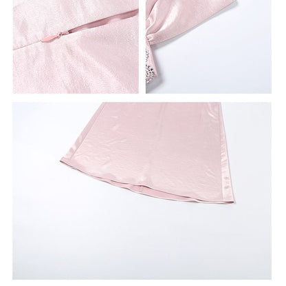 Sleeveless Square Neck Plain A-Line Evening Gown