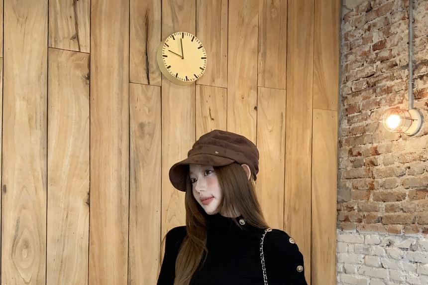 Knit Cape and Mock Neck Knit Top Set