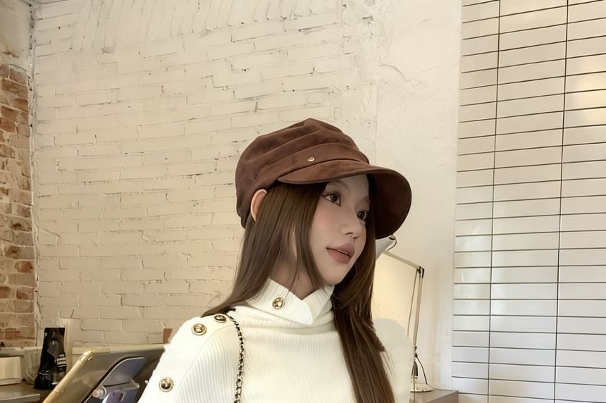 Knit Cape and Mock Neck Knit Top Set