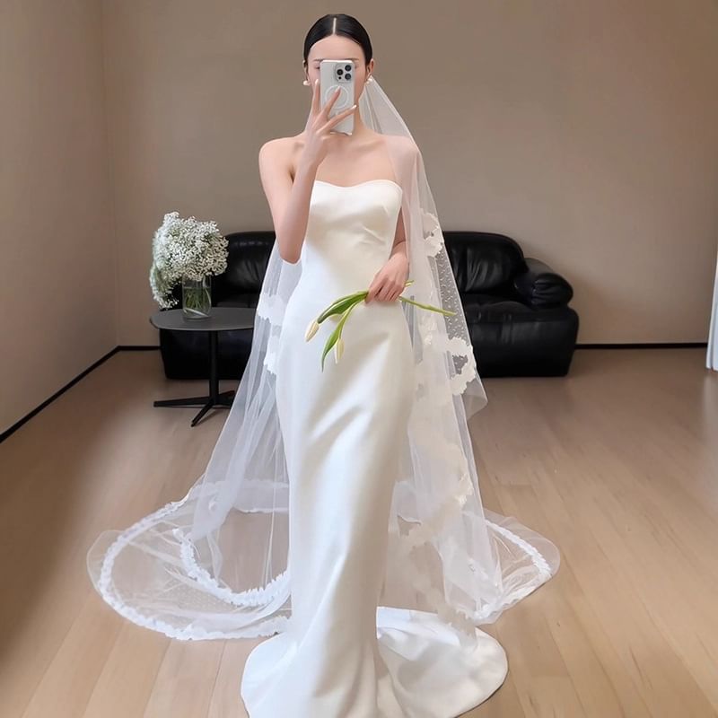 Strapless A-Line Wedding Gown