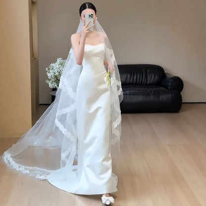 Strapless A-Line Wedding Gown