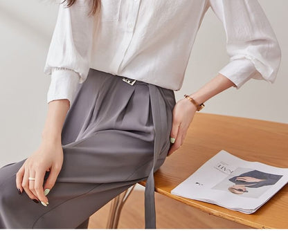 Three-Quarter Sleeve Collared Classic Shirt