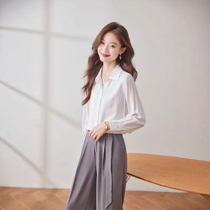 Three-Quarter Sleeve Collared Classic Shirt