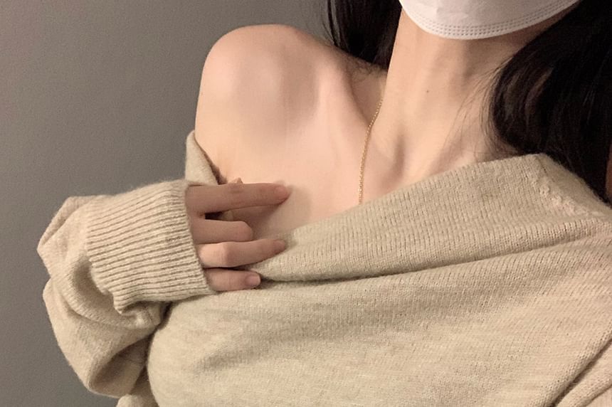One Shoulder Knit Sweater