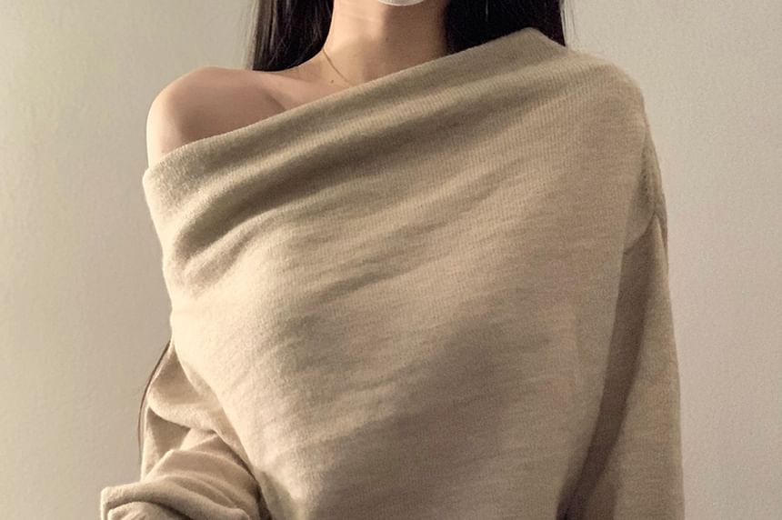 One Shoulder Knit Sweater