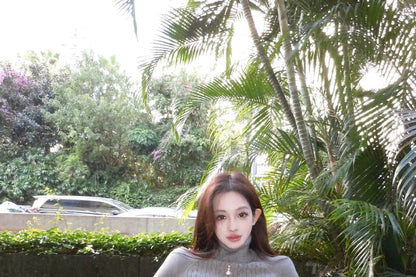 Turtleneck Cable Knit Sweater