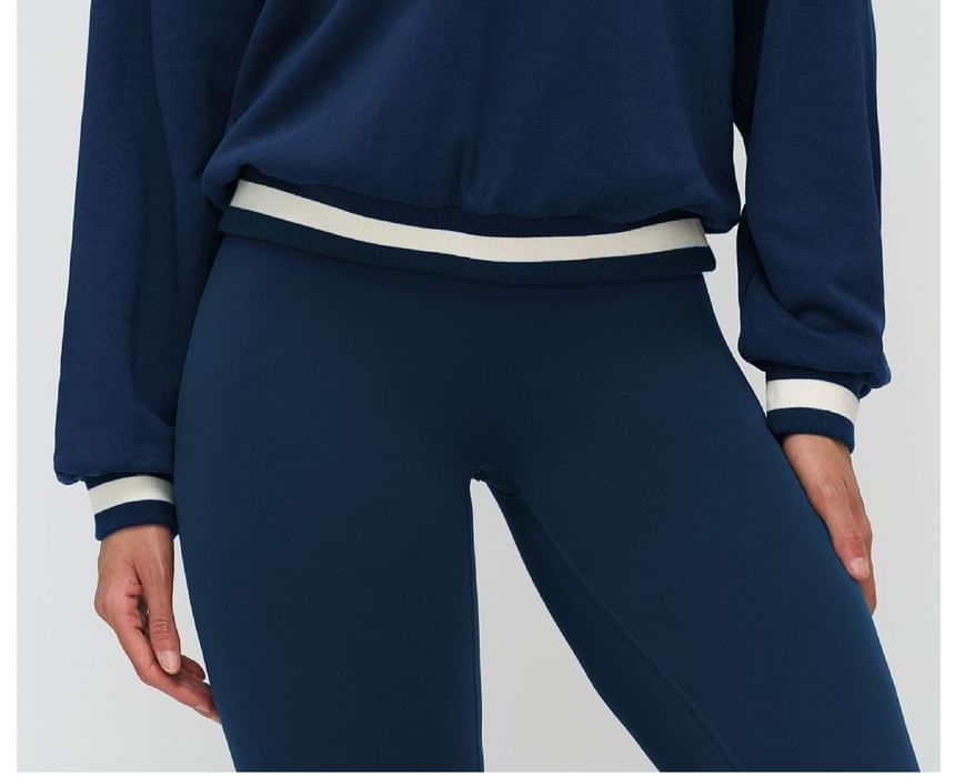 Contrast Trim V-Neck Sweatshirt