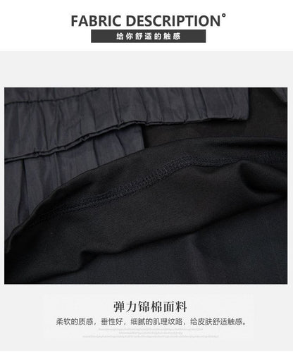Mock Two-Piece Patchwork Asymmetrical Hoodie