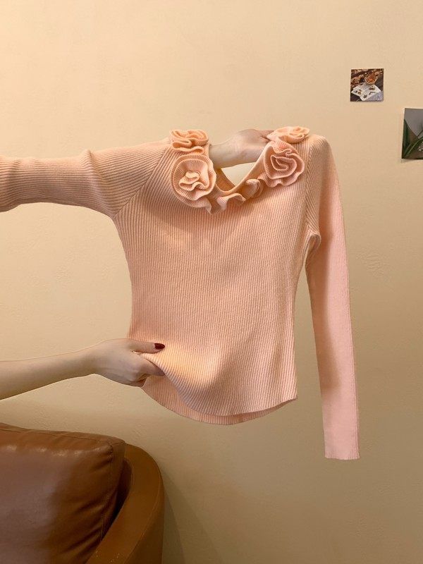 Boat Neck Ribbed Knit Sweater