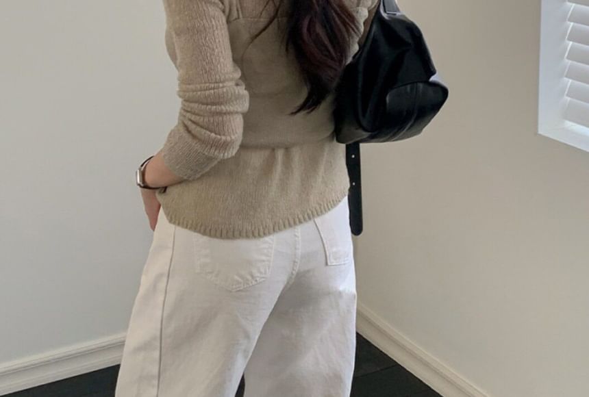Cropped Knit Camisole & Cardigan Set