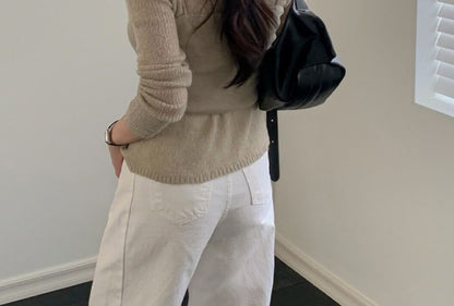 Cropped Knit Camisole & Cardigan Set