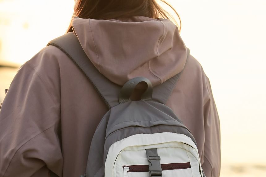 Buckle Panel Mesh Outdoor Backpack