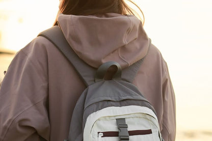 Buckle Panel Mesh Outdoor Backpack