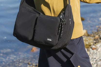Plain Pocket Fabric Crossbody Bag