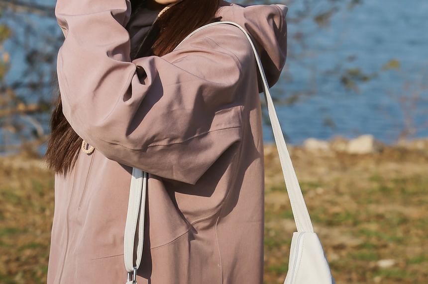 Plain Pocket Fabric Crossbody Bag