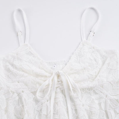 Flowy Lace V-Neck Crop Camisole