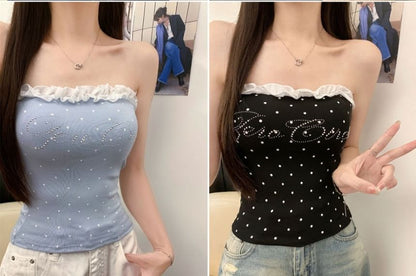 Polka Dot Crop Tube Top