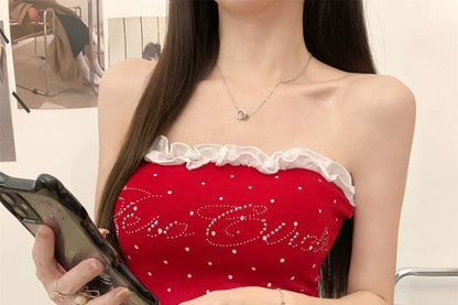 Polka Dot Crop Tube Top