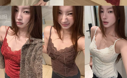 Lace V-Neck Crop Camisole