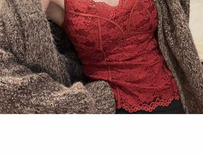 Lace V-Neck Crop Camisole