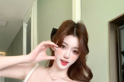 Double-Breasted Plain Crop Tube Top