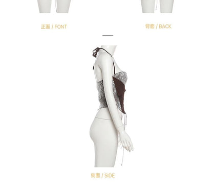 Lace-Up Bustier & Pleated Mini A-Line Skirt Set
