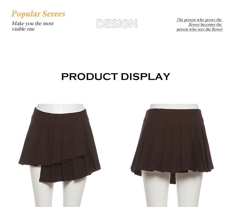 Lace-Up Bustier & Pleated Mini A-Line Skirt Set