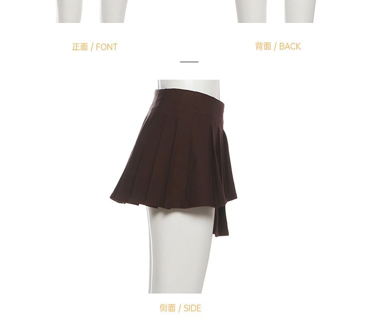 Lace-Up Bustier & Pleated Mini A-Line Skirt Set