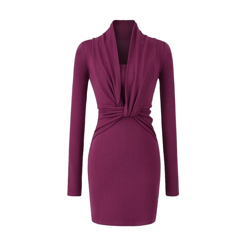 Ruched Mini Sheath Dress with Tube Top Set