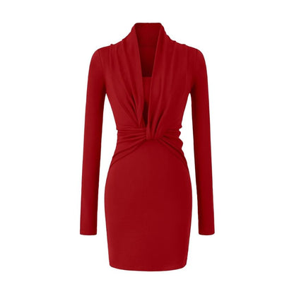 Ruched Mini Sheath Dress with Tube Top Set