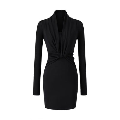 Ruched Mini Sheath Dress with Tube Top Set