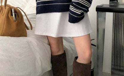 Striped Polo Knit Pullover
