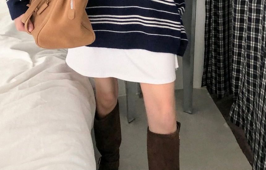 Striped Polo Knit Pullover