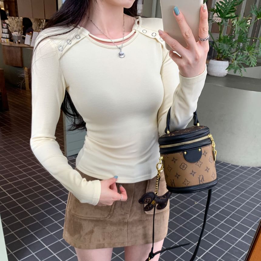 Classic Crew Neck Long Sleeve Basic Tee