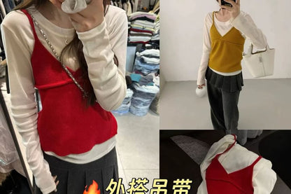 V-Neck Knit Camisole Top