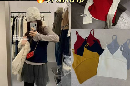 V-Neck Knit Camisole Top