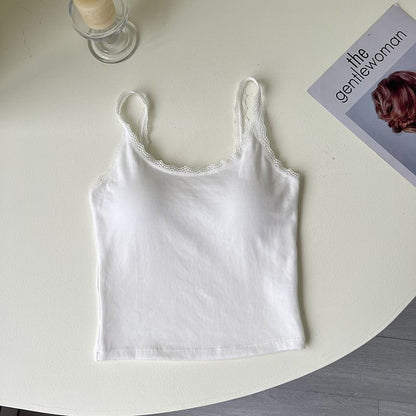 Lace Trim Padded Camisole Top