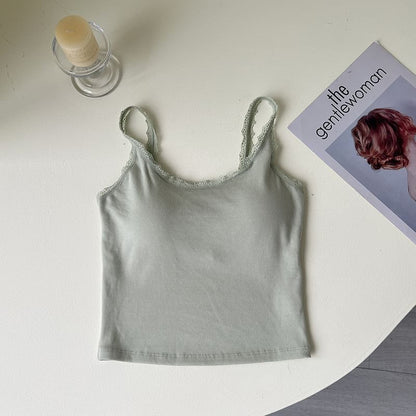 Lace Trim Padded Camisole Top