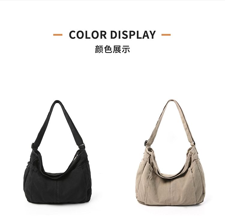 Canvas Plain Crossbody Bag